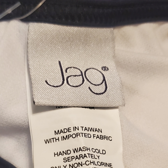 Jag Black Noir High Neck Bra/ Bikini Halter Top Criss-Cross Strap Back Size M - Picture 10 of 10